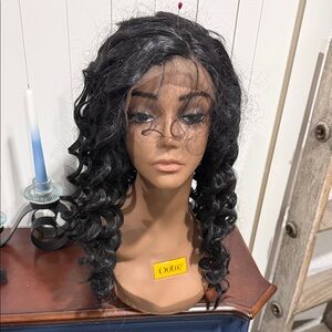 # 4 -Black Curly Wig for Women 21” w/curls 28” straight